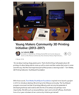 3D printing initiative